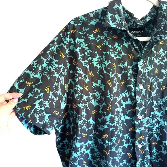 BONOBOS Riviera Floral Button Down Shirt XL Reg - Picture 5 of 6